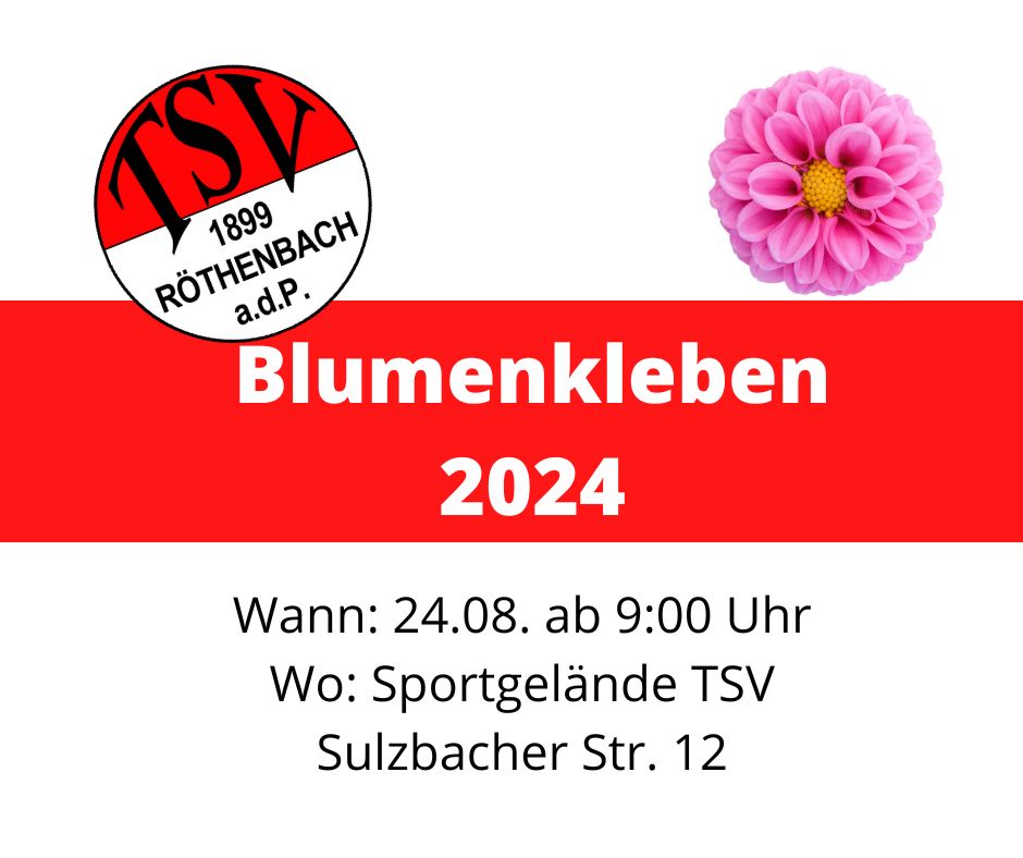 You are currently viewing Blumenkleben am 24.08. ab 9 Uhr auf unserem Vereinsgelände!